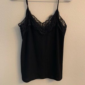 Zara Black Eyelash Lash Cropped Cami